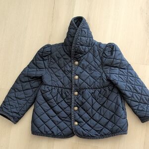 Ralph Lauren Navy Quilted Barn Jacket Girls 3T